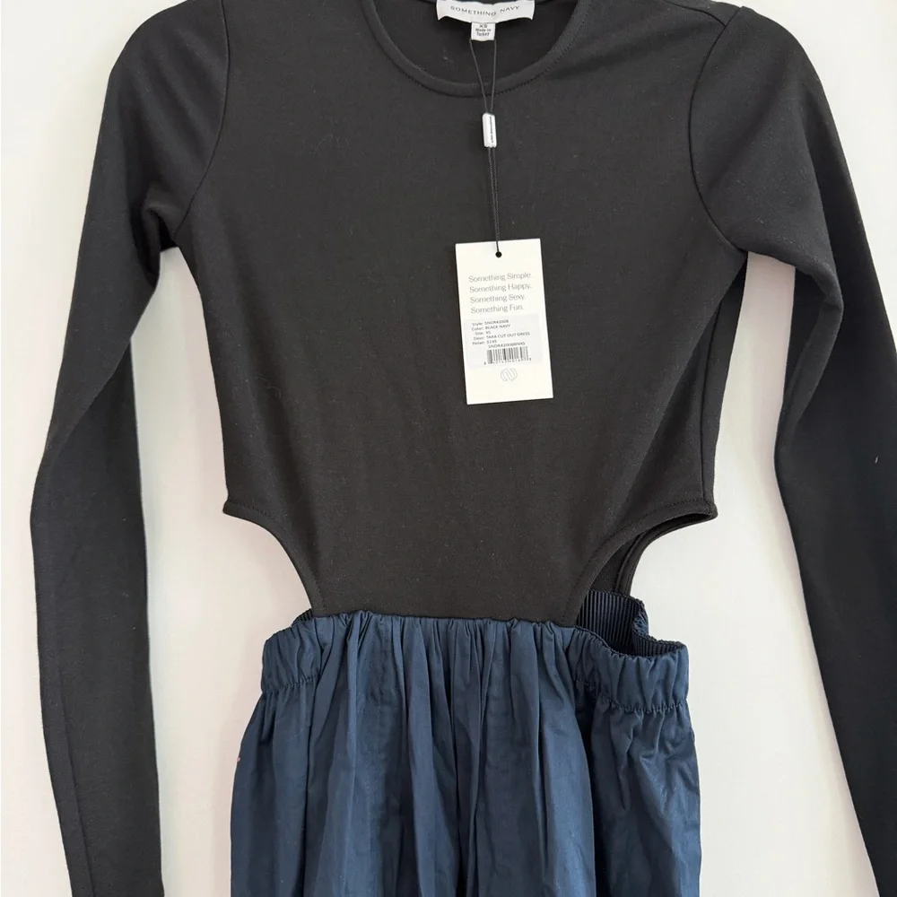 Something Navy Dark Blue Maxi Skirt - Picture 2 of 5